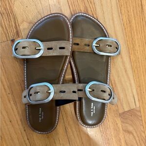 rag & bone Tan Ansley Sandals with Buckles 37.5 7